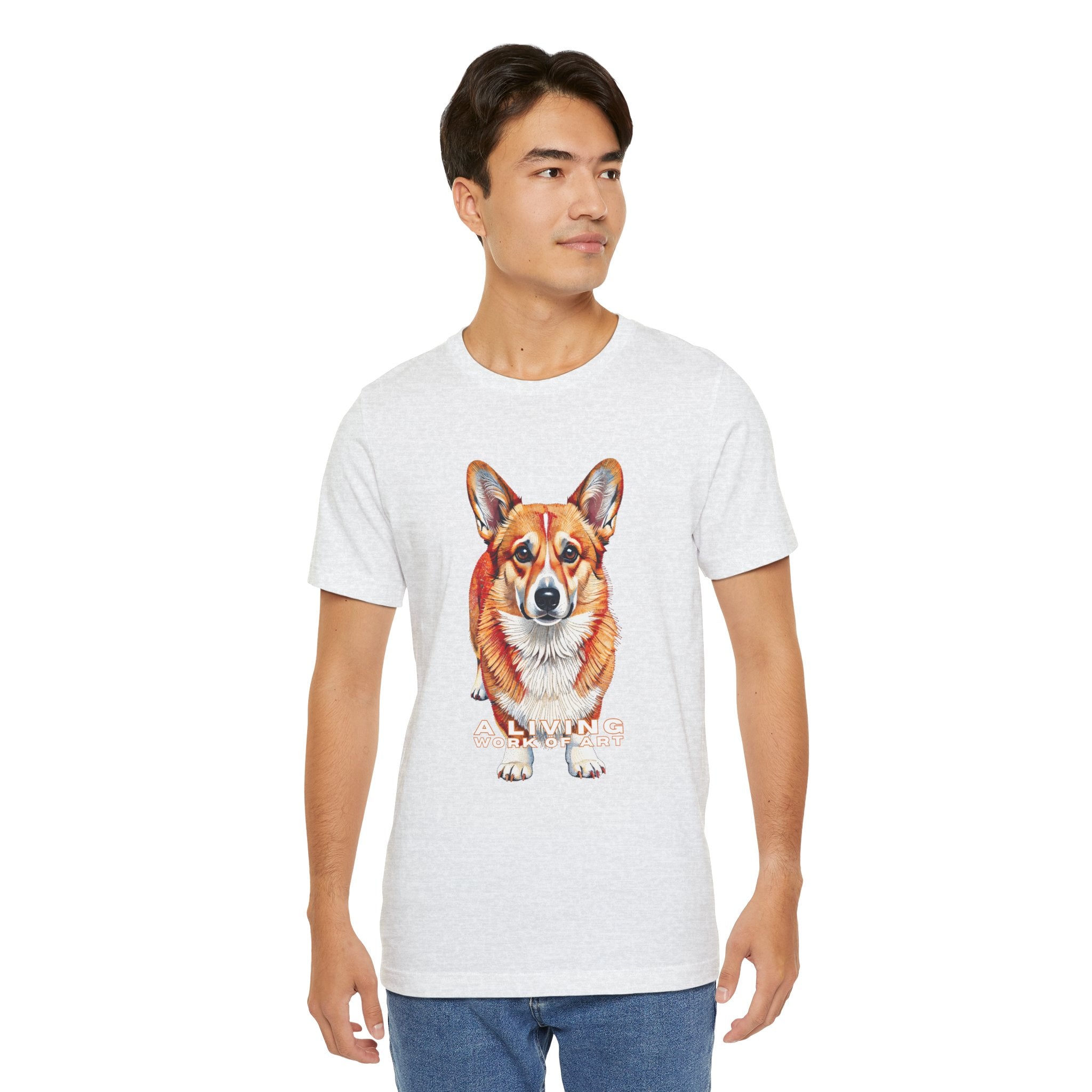 Corgi T Shirt | Living Work of Art Collection | Pointillism Style