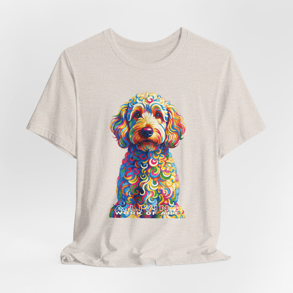 Goldendoodle T Shirt | Living Work of Art Collection | Pointillism Style