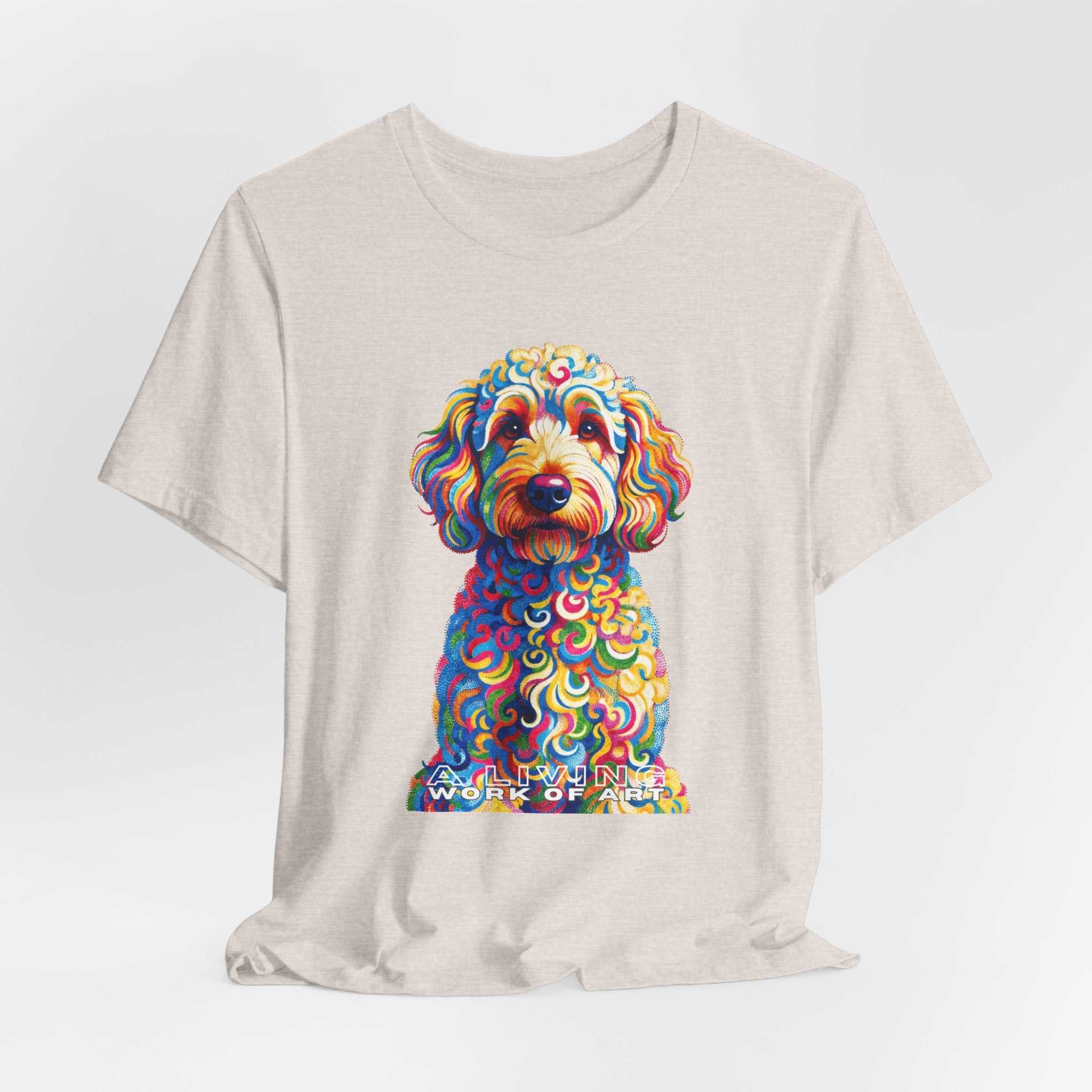 Goldendoodle T Shirt | Living Work of Art Collection | Pointillism Style