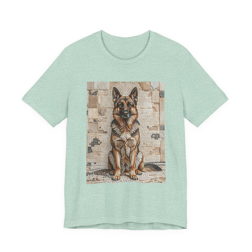 German Shepherd T Shirt | Living Work of Art Collection | Mosaic Style