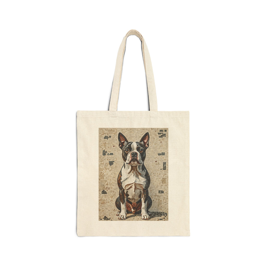 Boston Terrier Tote Bag | Living Work of Art Collection | Mosaic Style