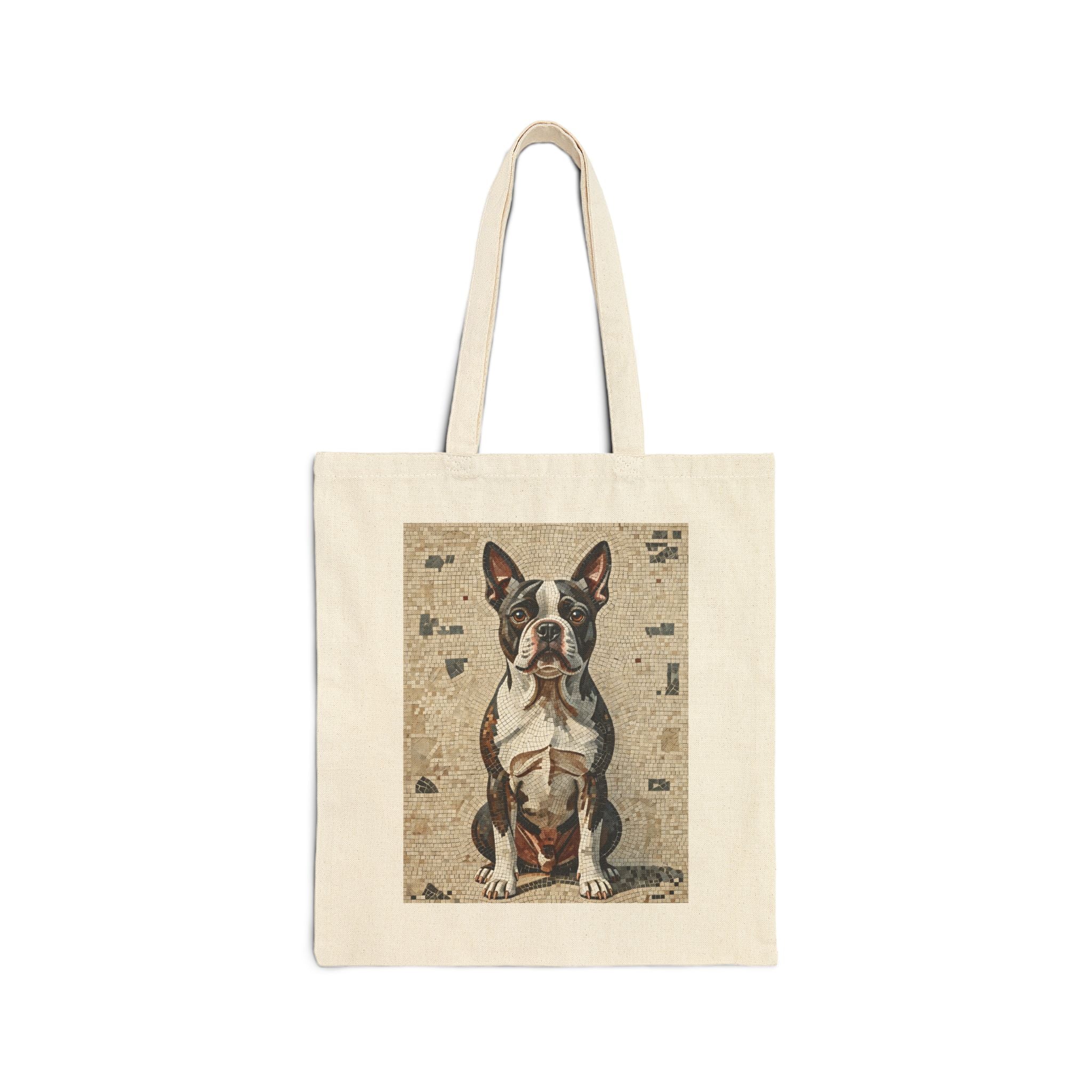 Boston Terrier Tote Bag | Living Work of Art Collection | Mosaic Style