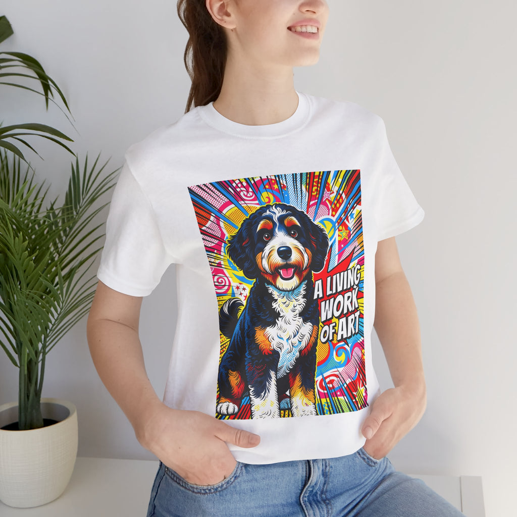 Bernedoodle T Shirt | Living Work of Art Collection | Pop Art