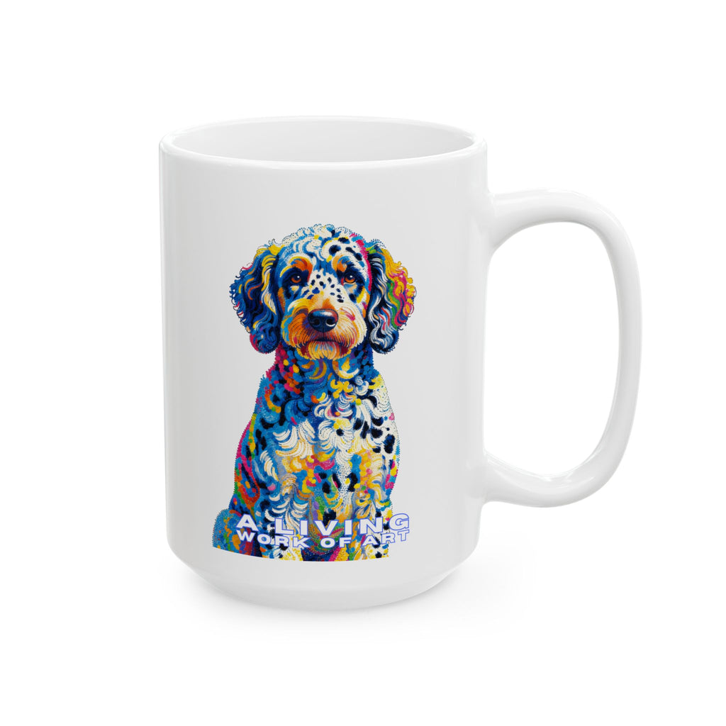 Labradoodle Coffee Mug | Living Work of Art Collection | Pointillism Style