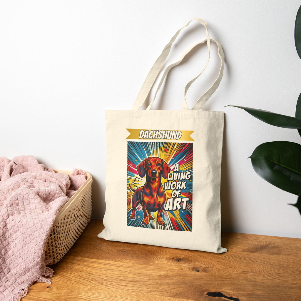 Dachshund Tote Bag | Living Work of Art Collection | Pop Art