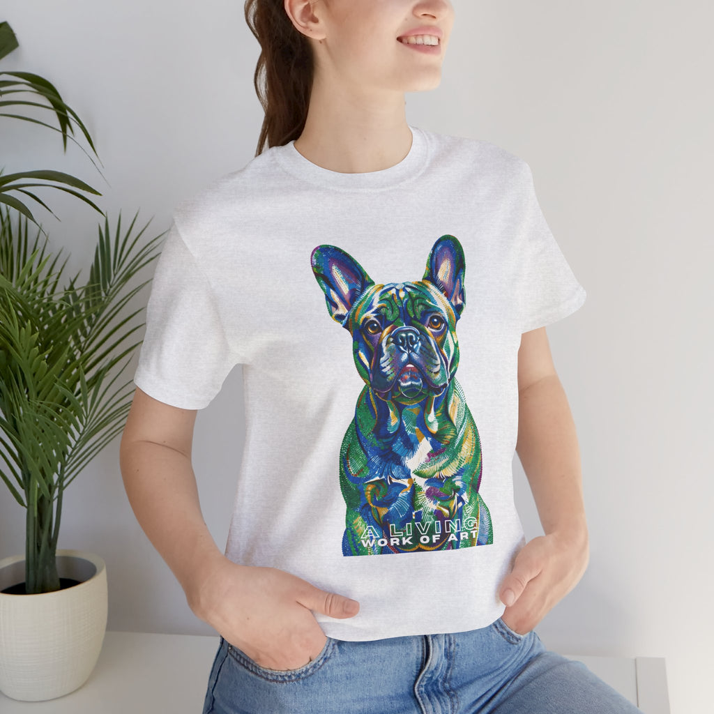 French Bulldog T Shirt | Living Work of Art Collection | Pointillism Style