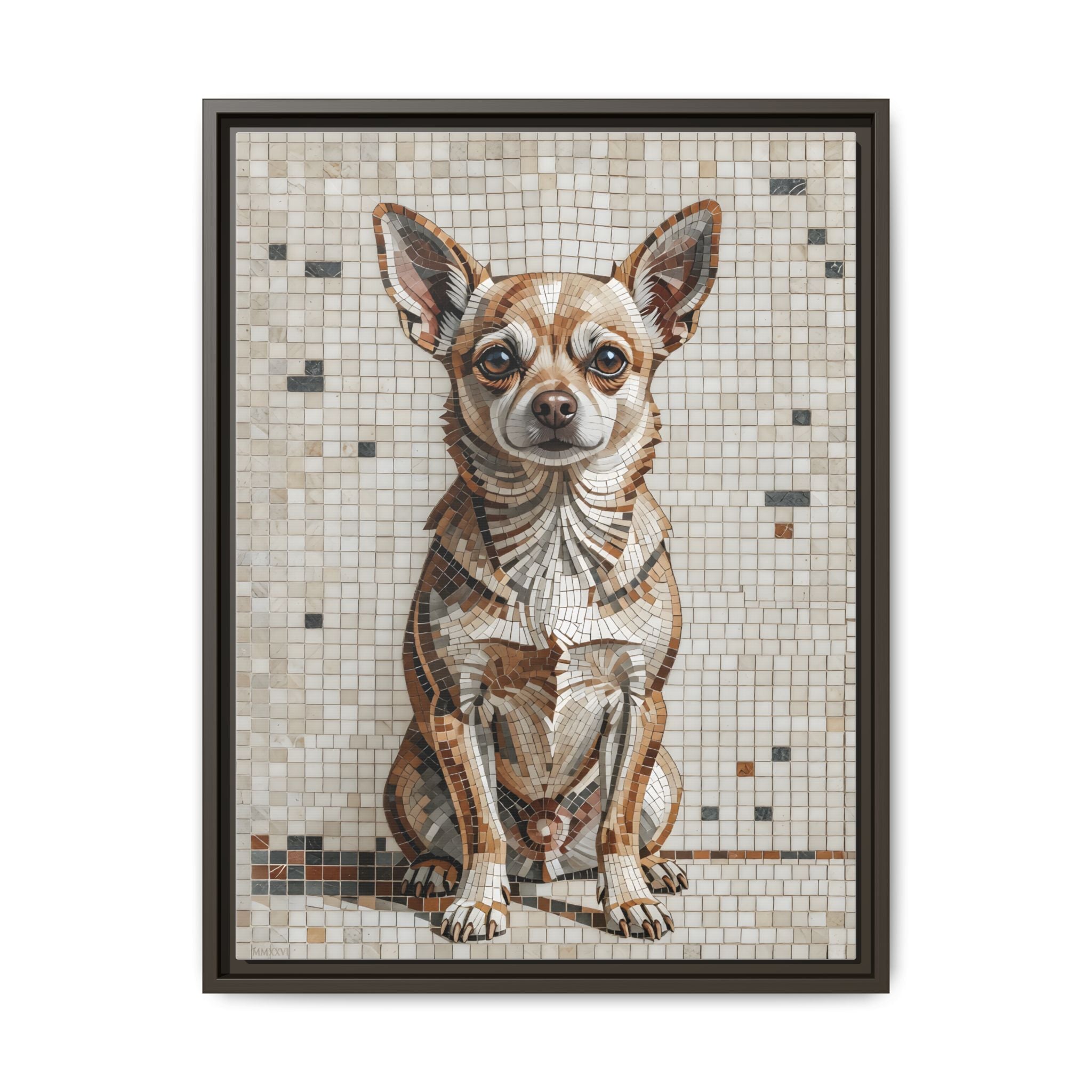 Chihuahua Canvas Wall Art | Living Work of Art Collection | Mosaic Style Print