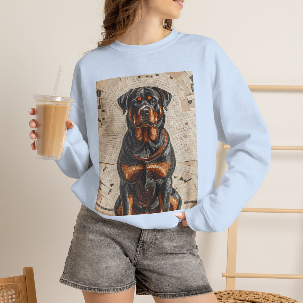 Rottweiler Sweatshirt | Living Work of Art Collection | Mosaic Style
