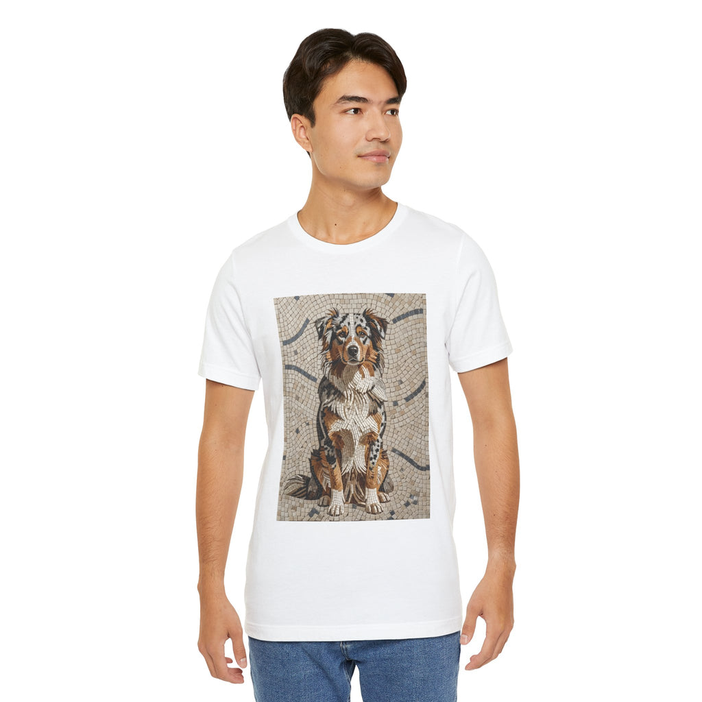 Australian Shepherd T Shirt | Living Work of Art Collection | Mosaic Style