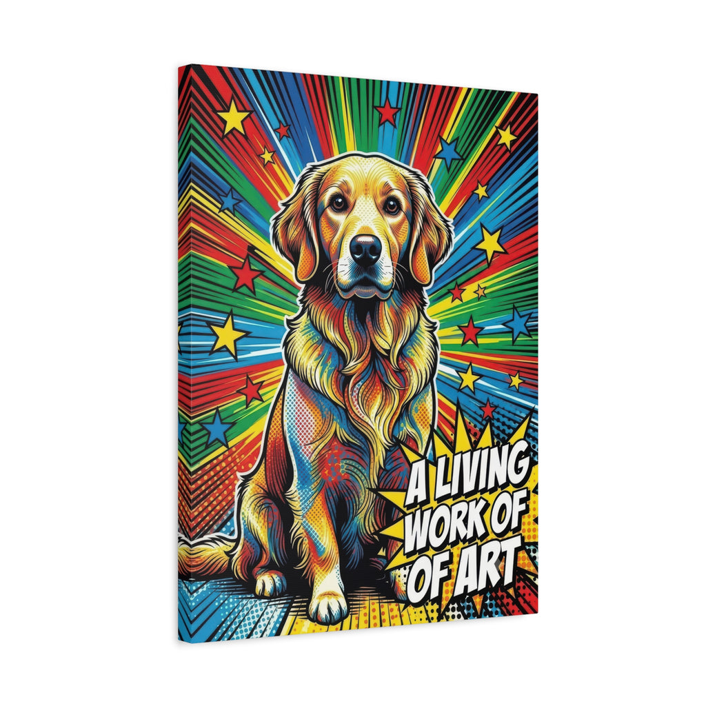 Golden Retriever Canvas Wall Art | Living Work of Art Collection | Pop Art Print