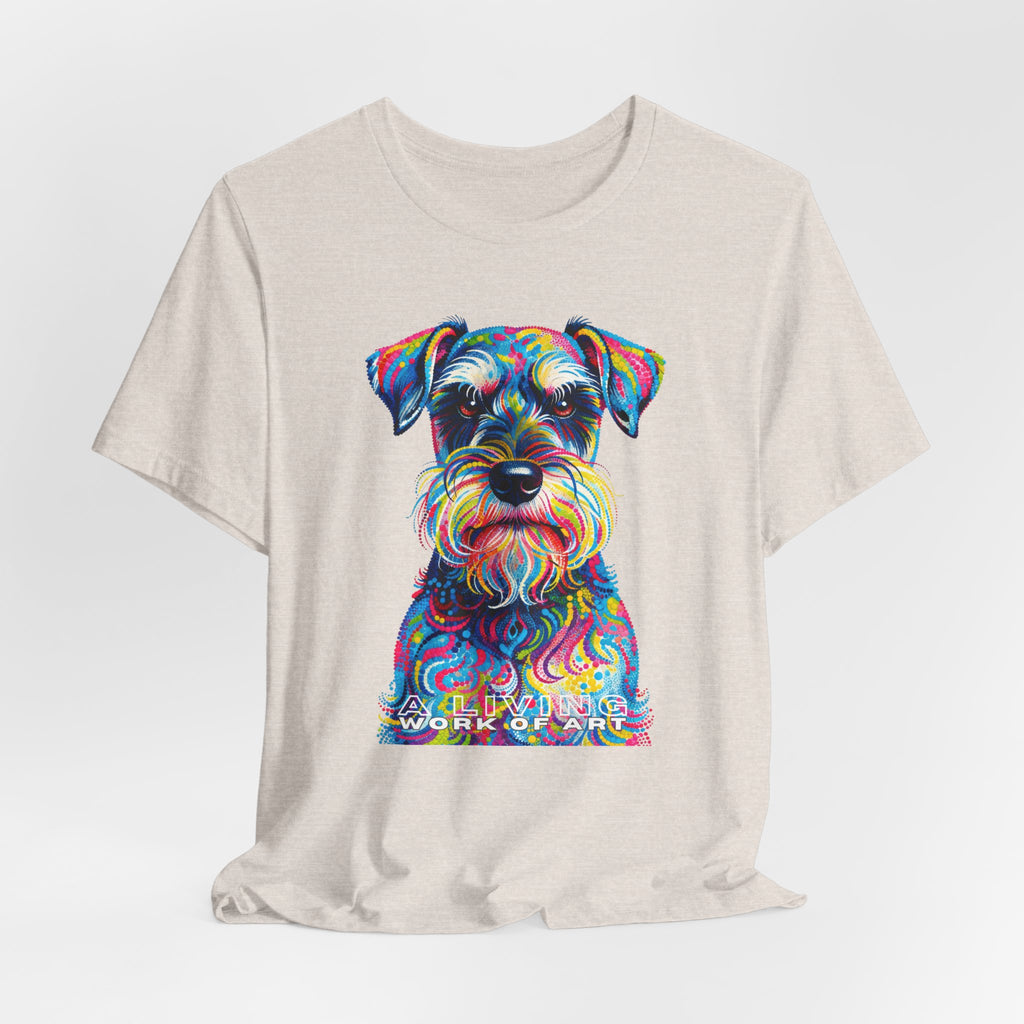 Schnauzer T Shirt | Living Work of Art Collection | Pointillism Style