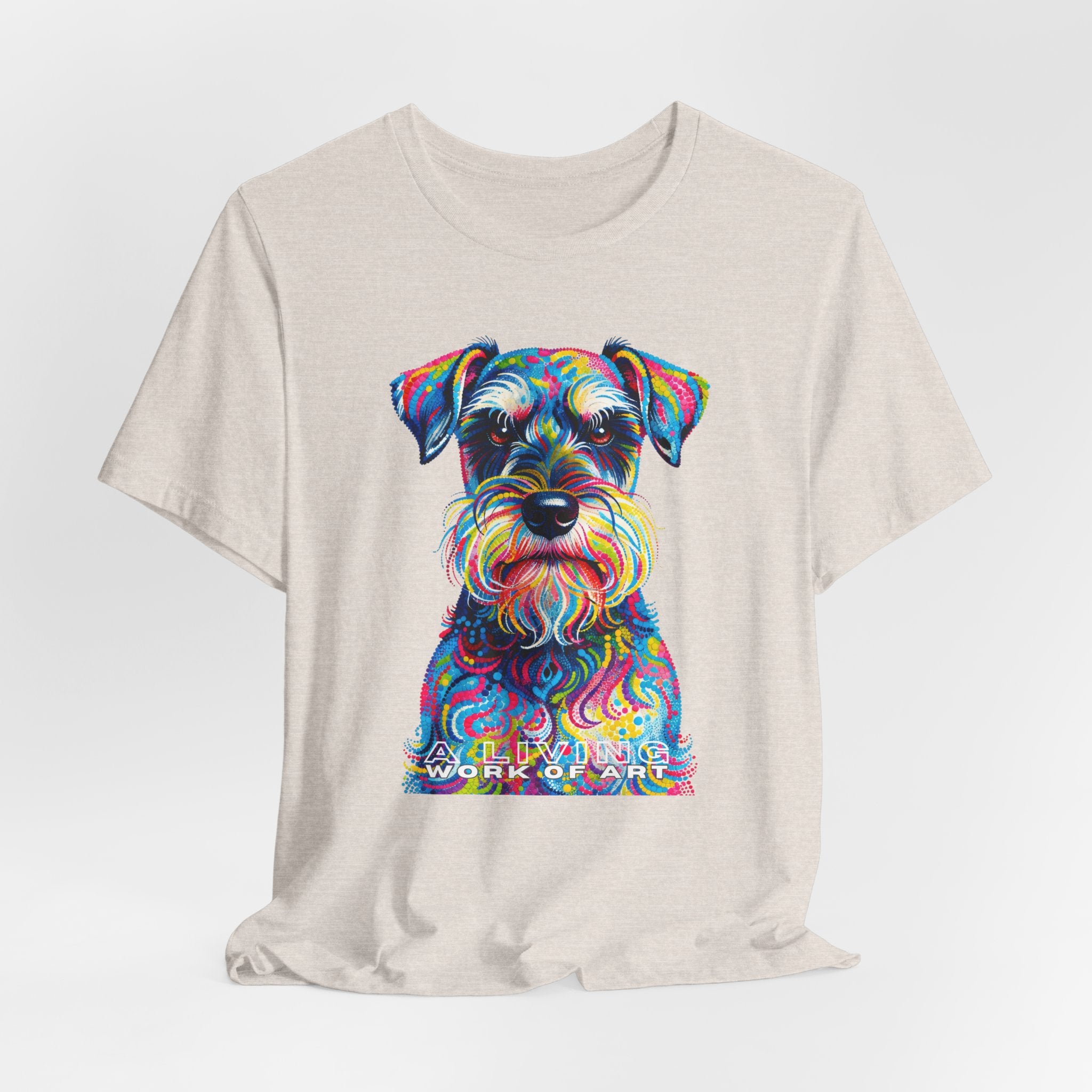 Schnauzer T Shirt | Living Work of Art Collection | Pointillism Style