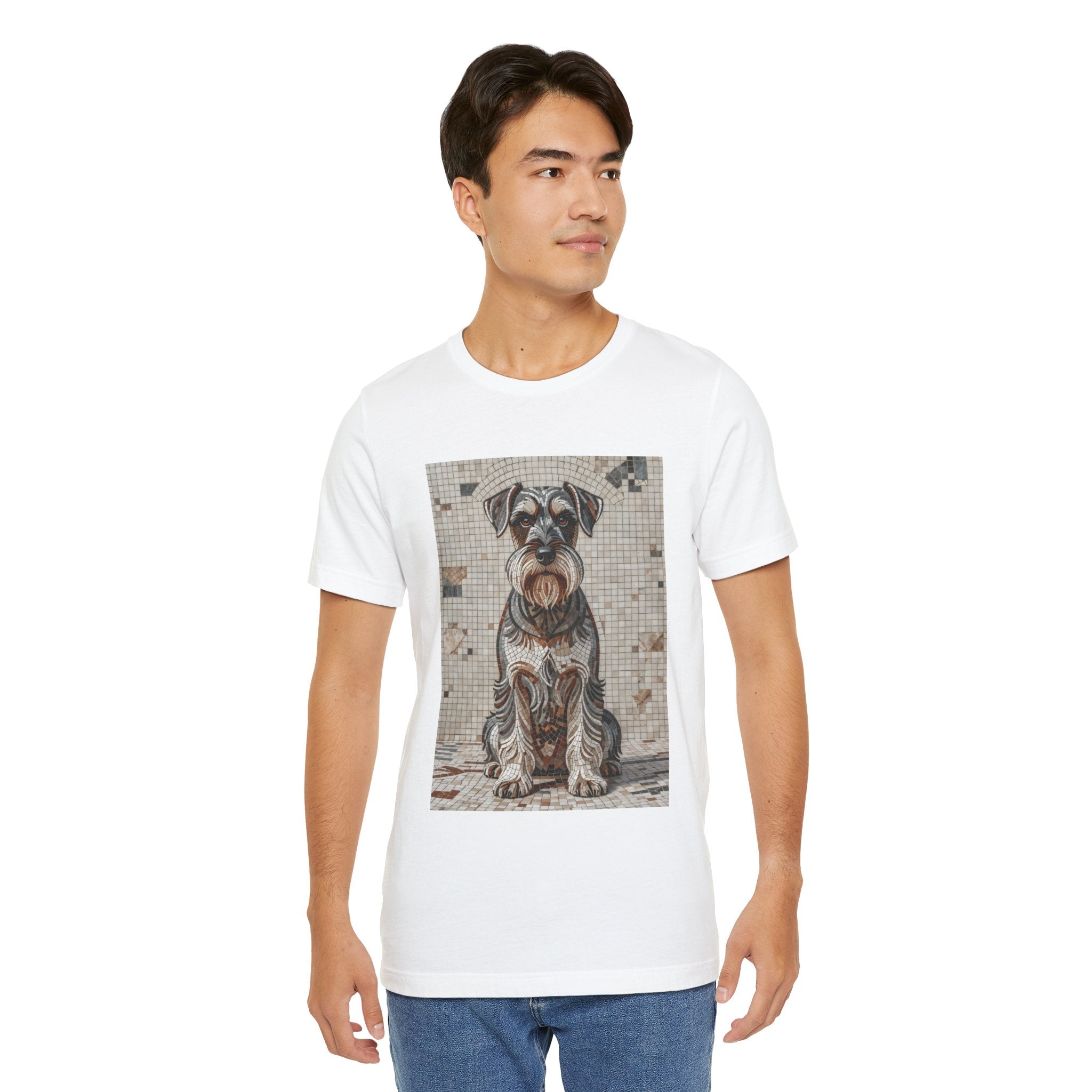 Schnauzer T Shirt | Living Work of Art Collection | Mosaic Style