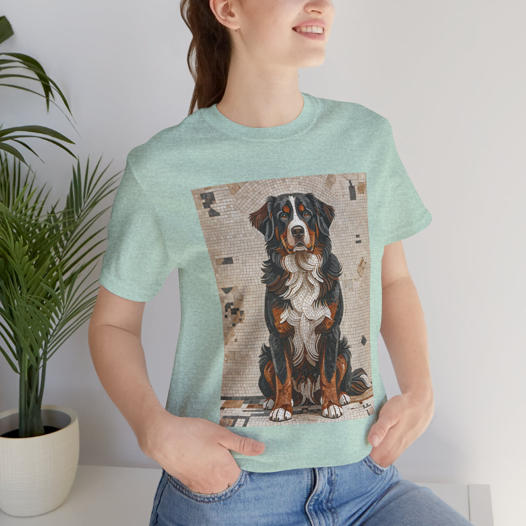 Bernese Mountain Dog T Shirt | Living Work of Art Collection | Mosaic Style