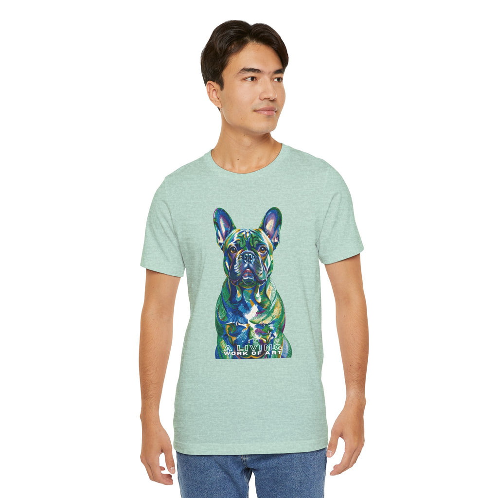 French Bulldog T Shirt | Living Work of Art Collection | Pointillism Style