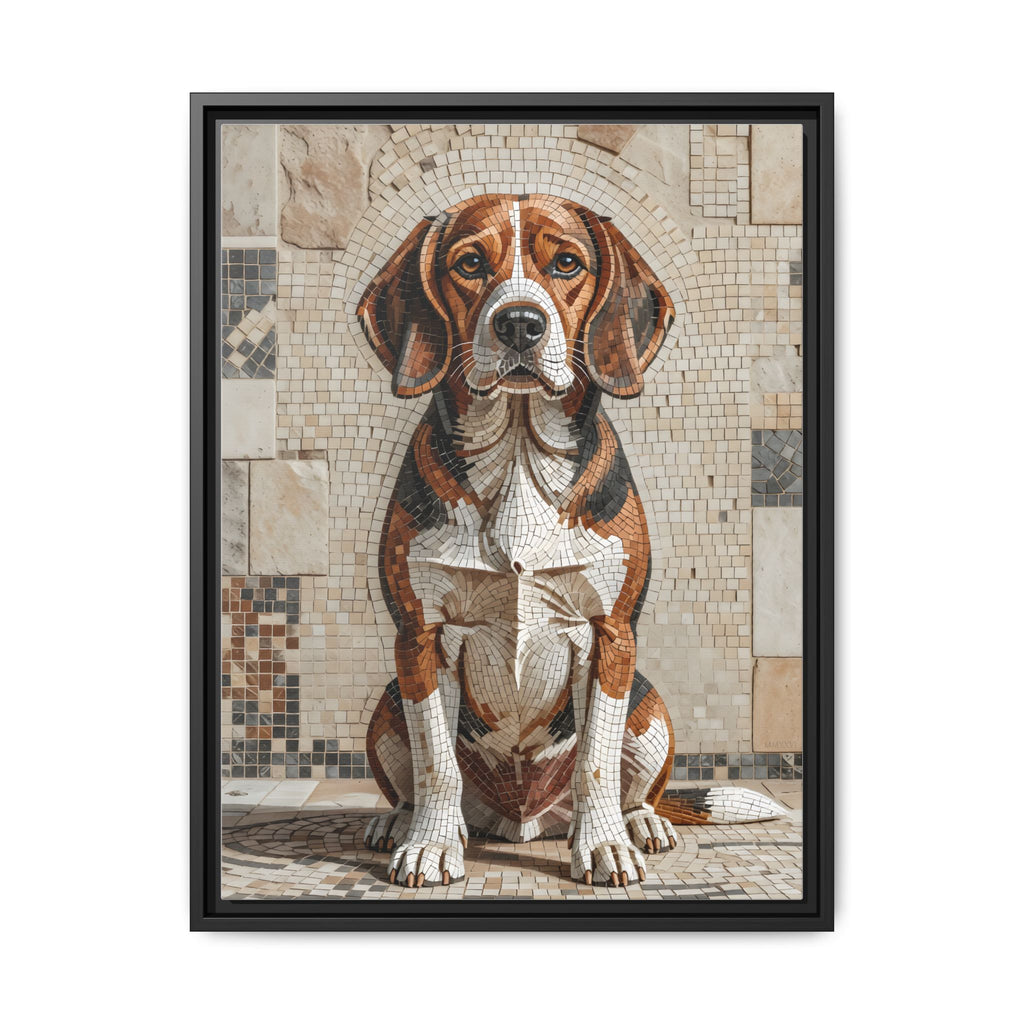 Beagle Canvas Wall Art | Living Work of Art Collection | Mosaic Style Print