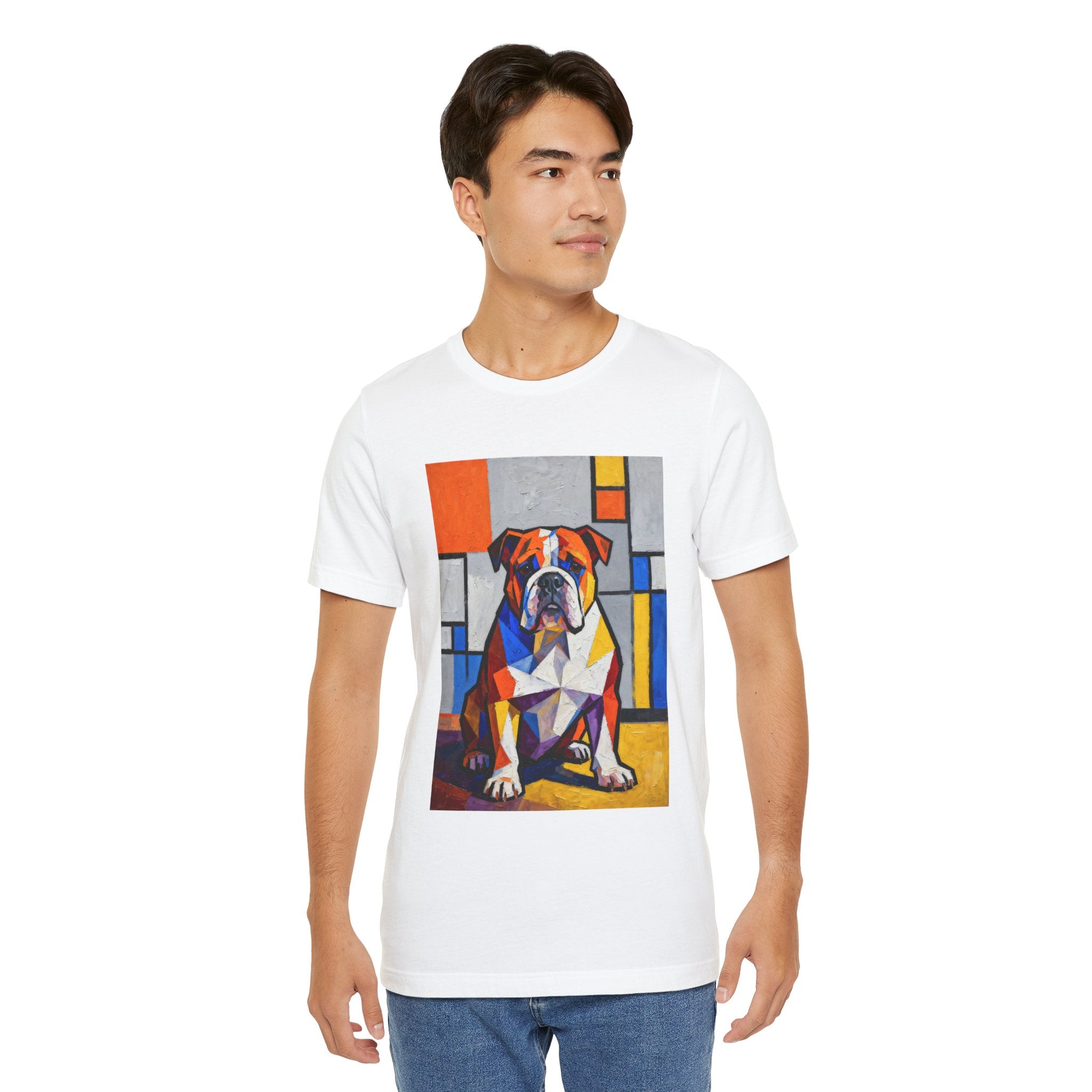 Bulldog T Shirt | Living Work of Art Collection | Cubist Style