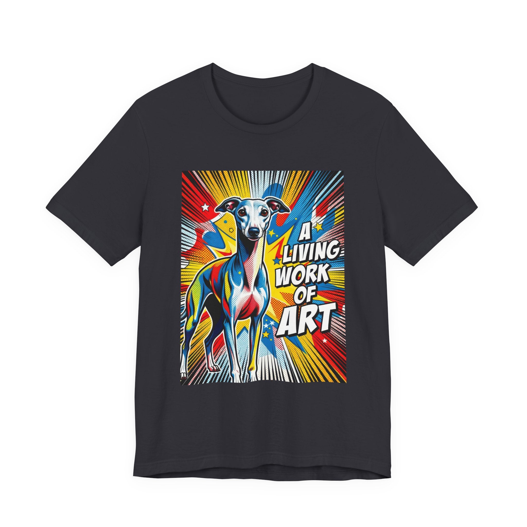 Whippet T Shirt | Living Work of Art Collection | Pop Art