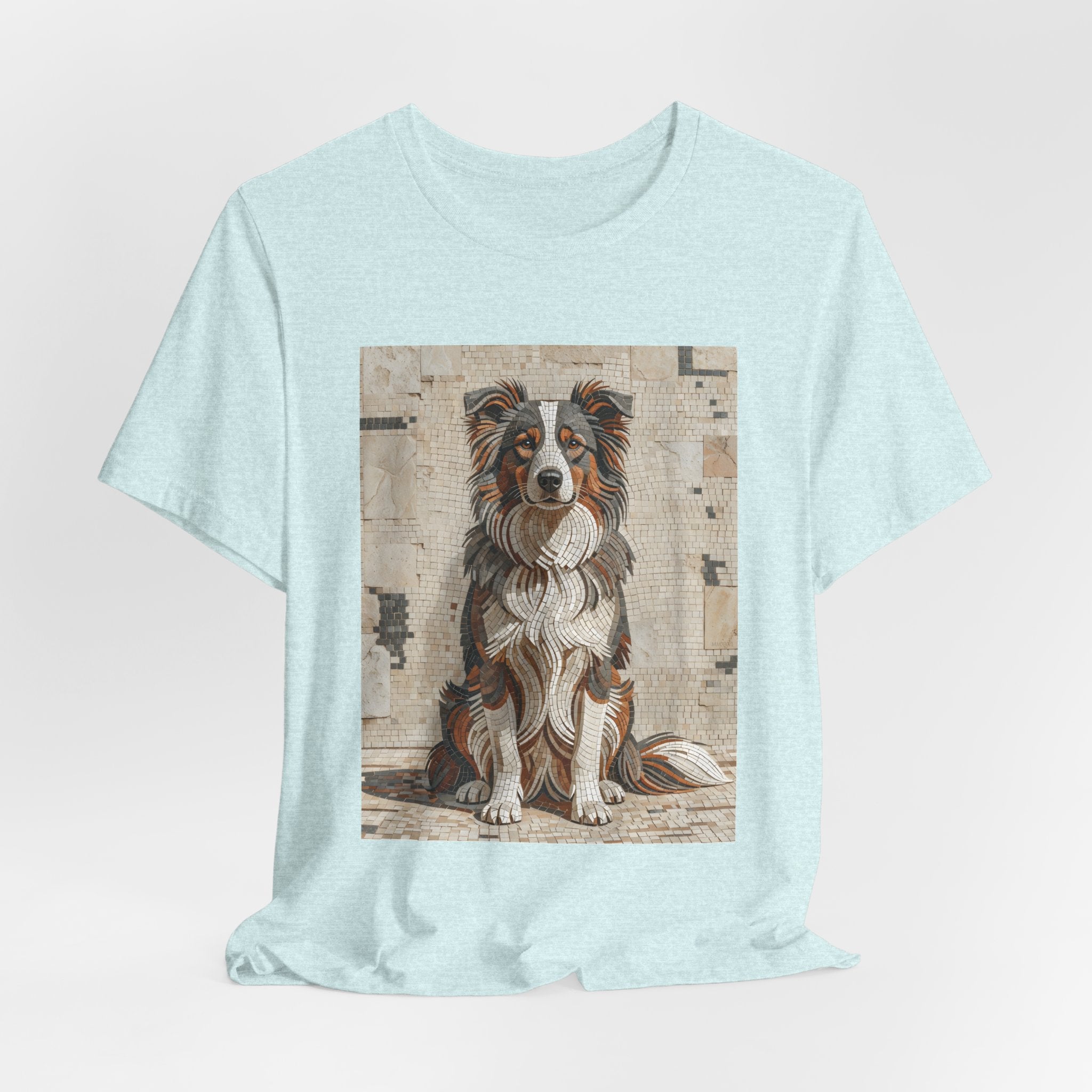 Border Collie T Shirt | Living Work of Art Collection | Mosaic Style