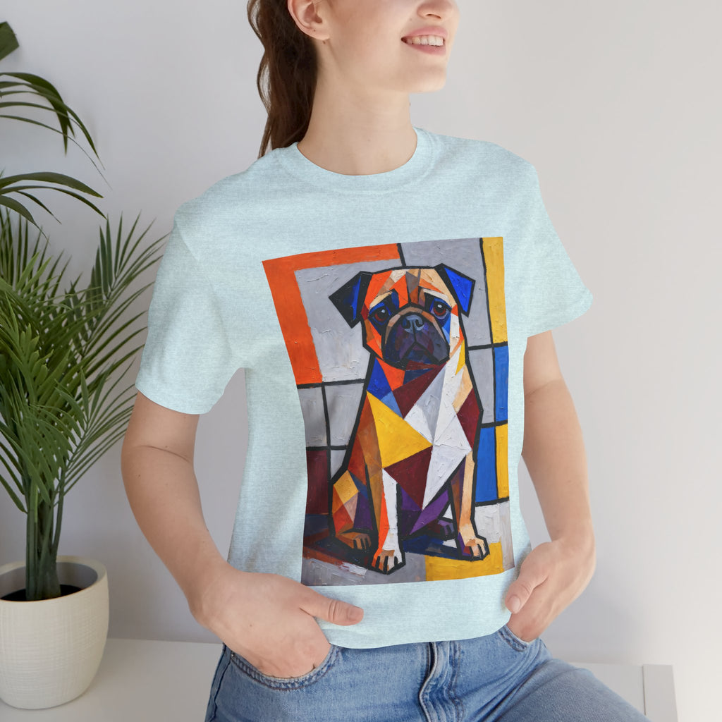 Pug T Shirt | Living Work of Art Collection | Cubist Style