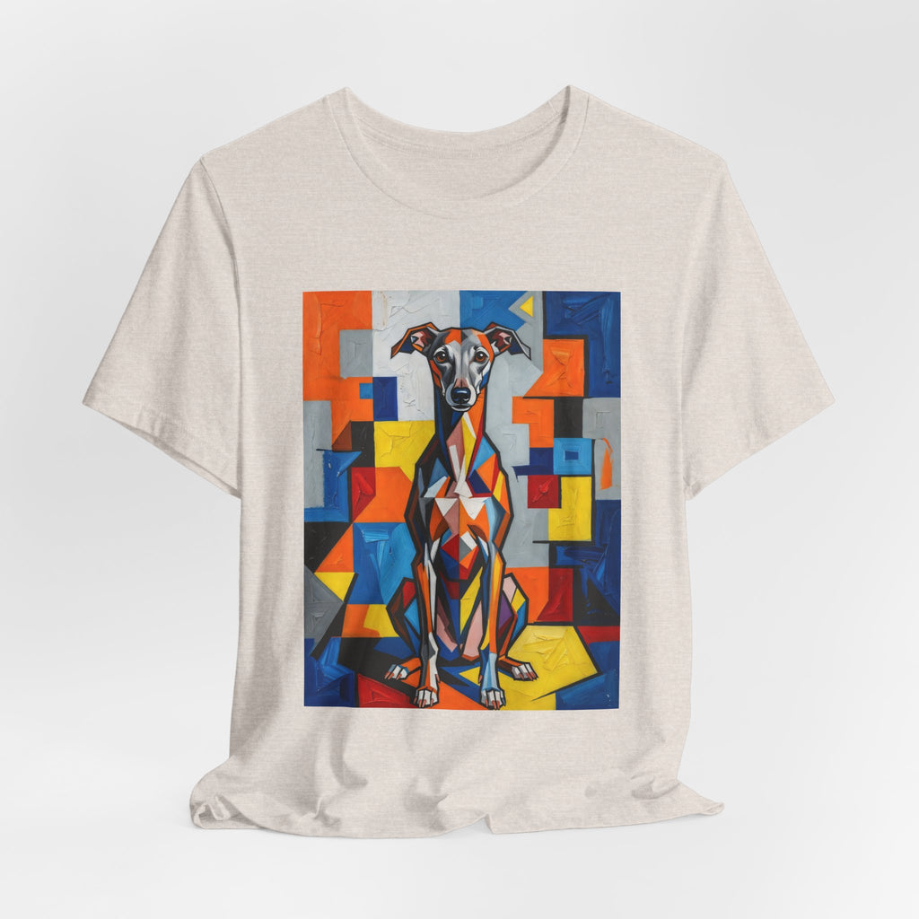 Italian Greyhound T Shirt | Living Work of Art Collection | Cubist Style