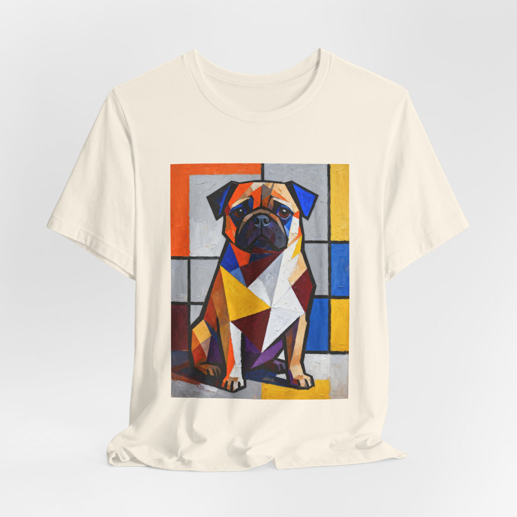 Pug T Shirt | Living Work of Art Collection | Cubist Style