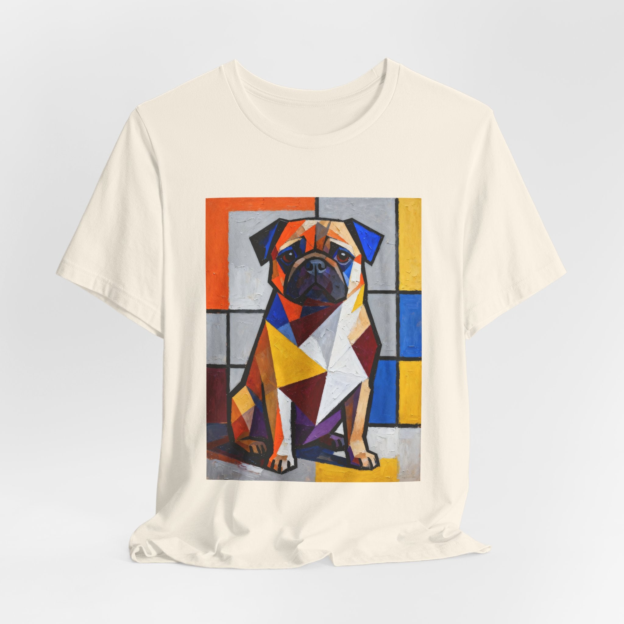 Pug T Shirt | Living Work of Art Collection | Cubist Style