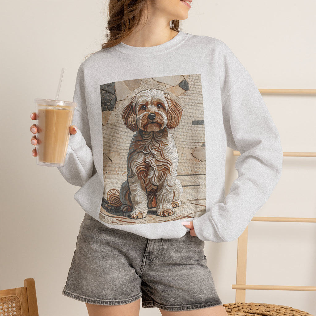 Maltipoo Sweatshirt | Living Work of Art Collection | Mosaic Style
