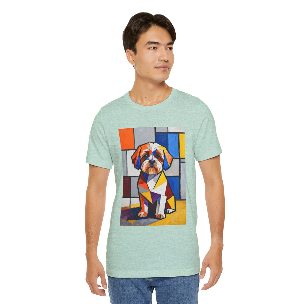 Shih-Poo T Shirt | Living Work of Art Collection | Cubist Style