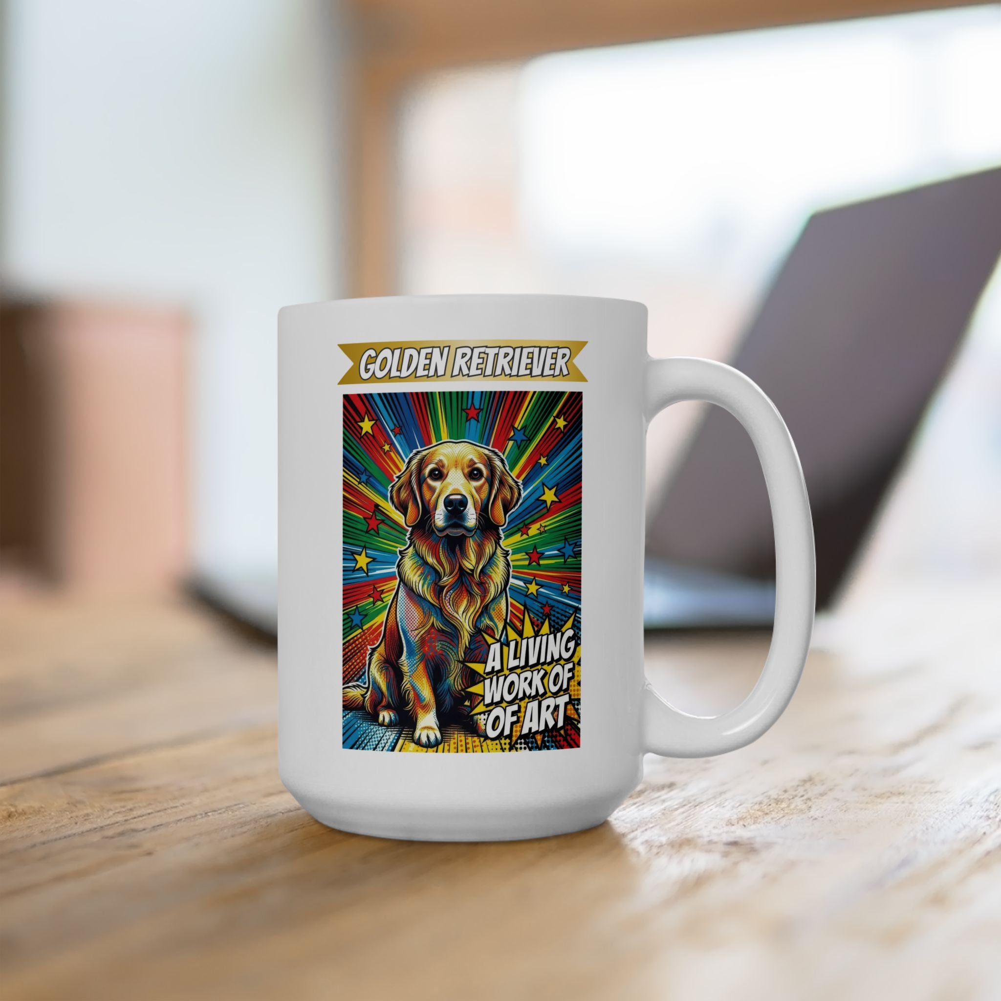 Golden Retriever Coffee Mug | Living Work of Art Collection | Pop Art
