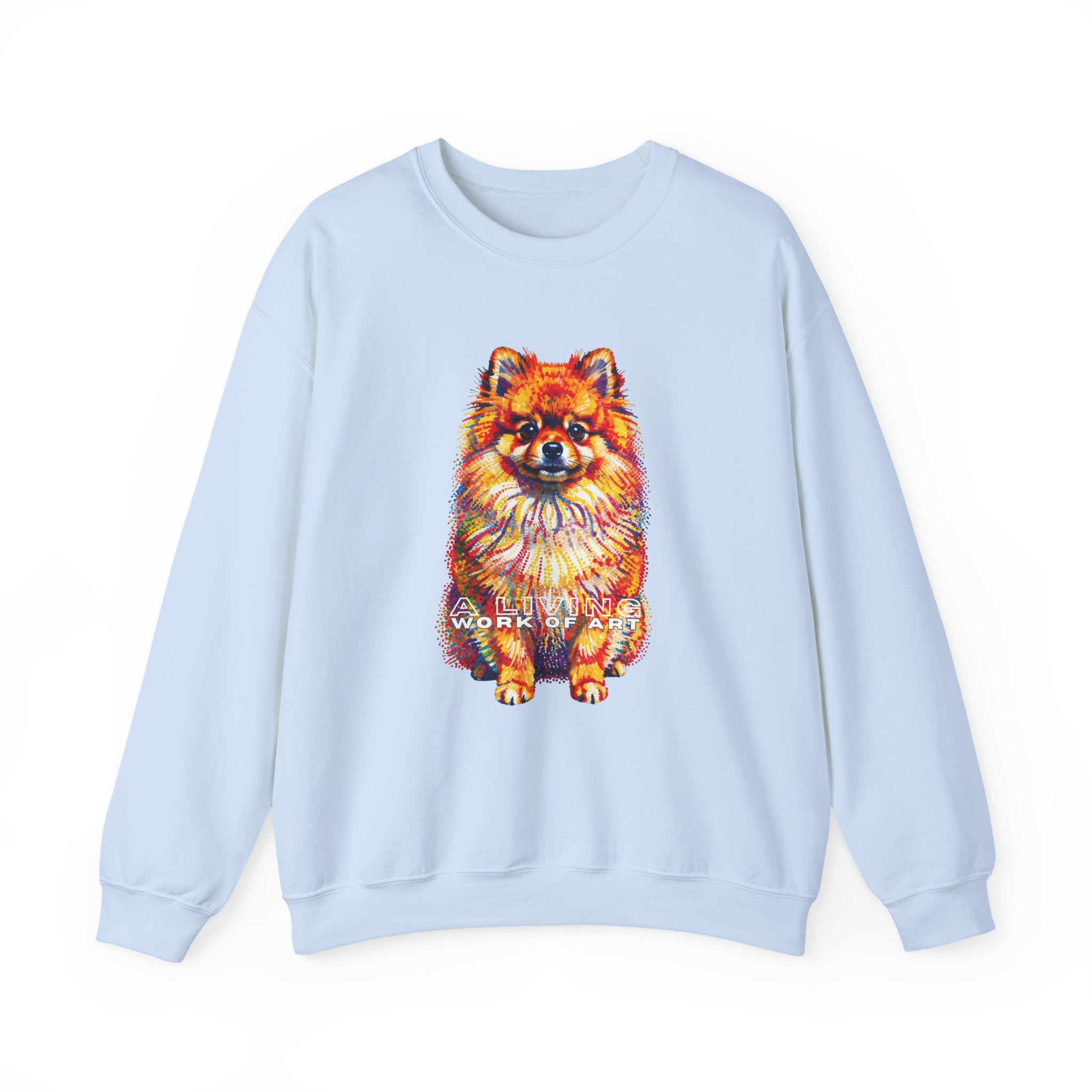 Pomeranian Sweatshirt | Living Work of Art Collection | Pointillism Style