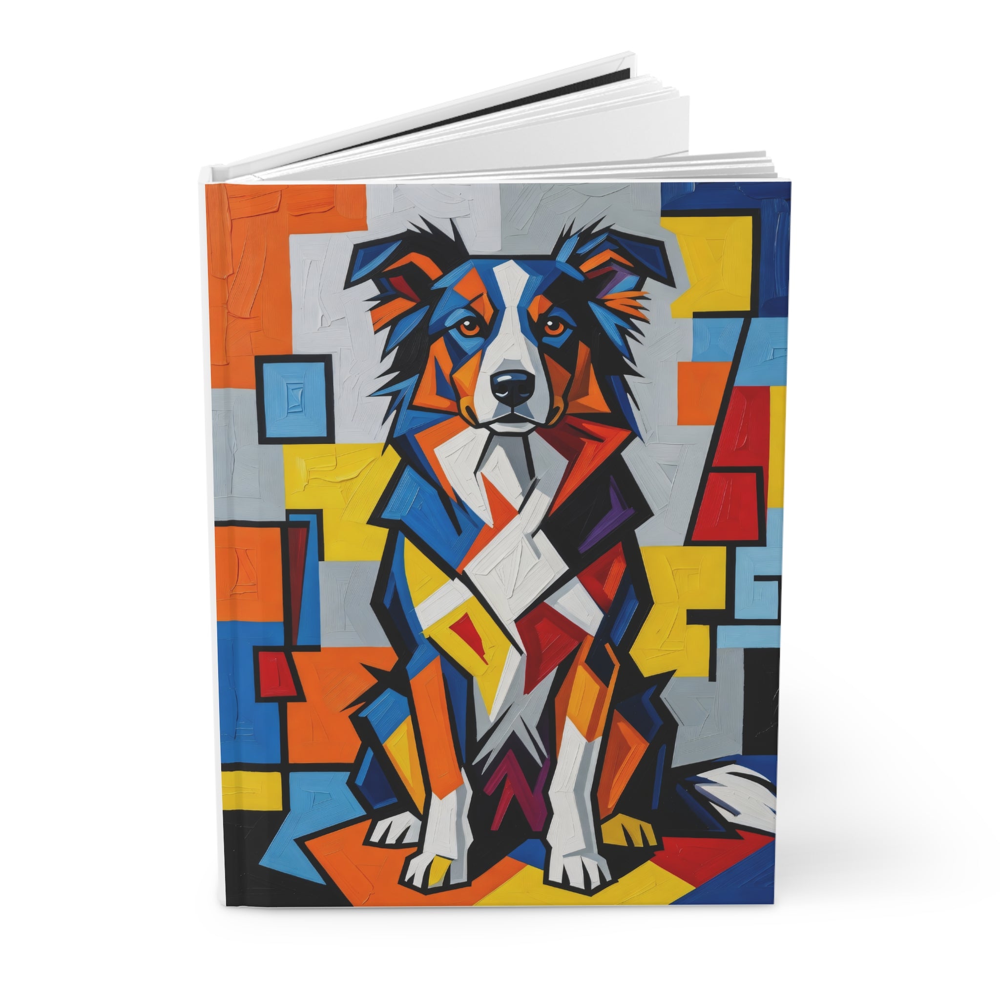 Border Collie Notebook | Living Work of Art Collection | Cubist Style