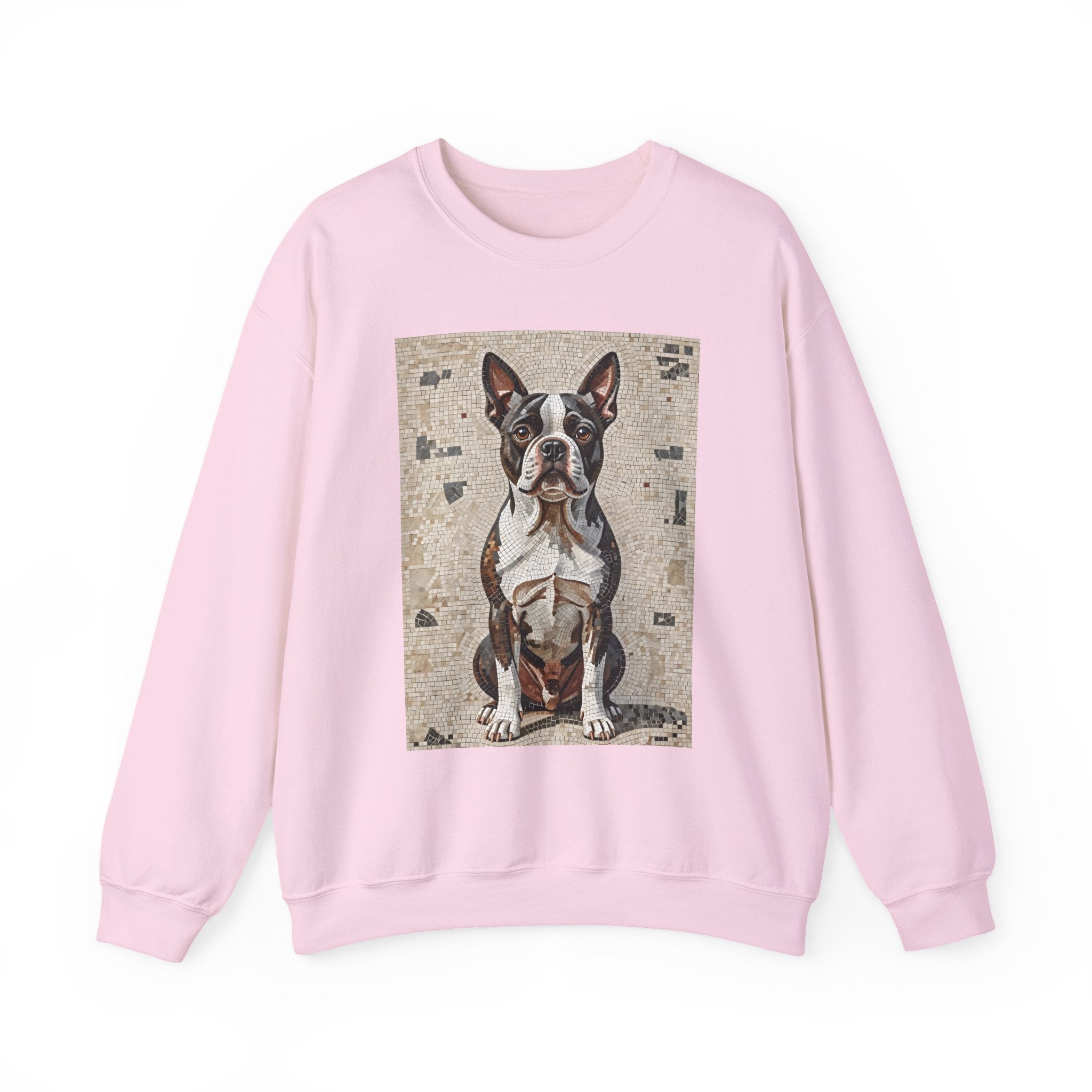 Boston Terrier Sweatshirt | Living Work of Art Collection | Mosaic Style