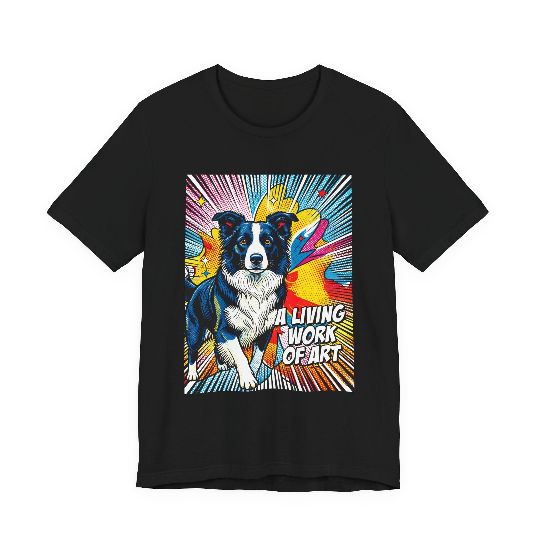 Border Collie T Shirt | Living Work of Art Collection | Pop Art