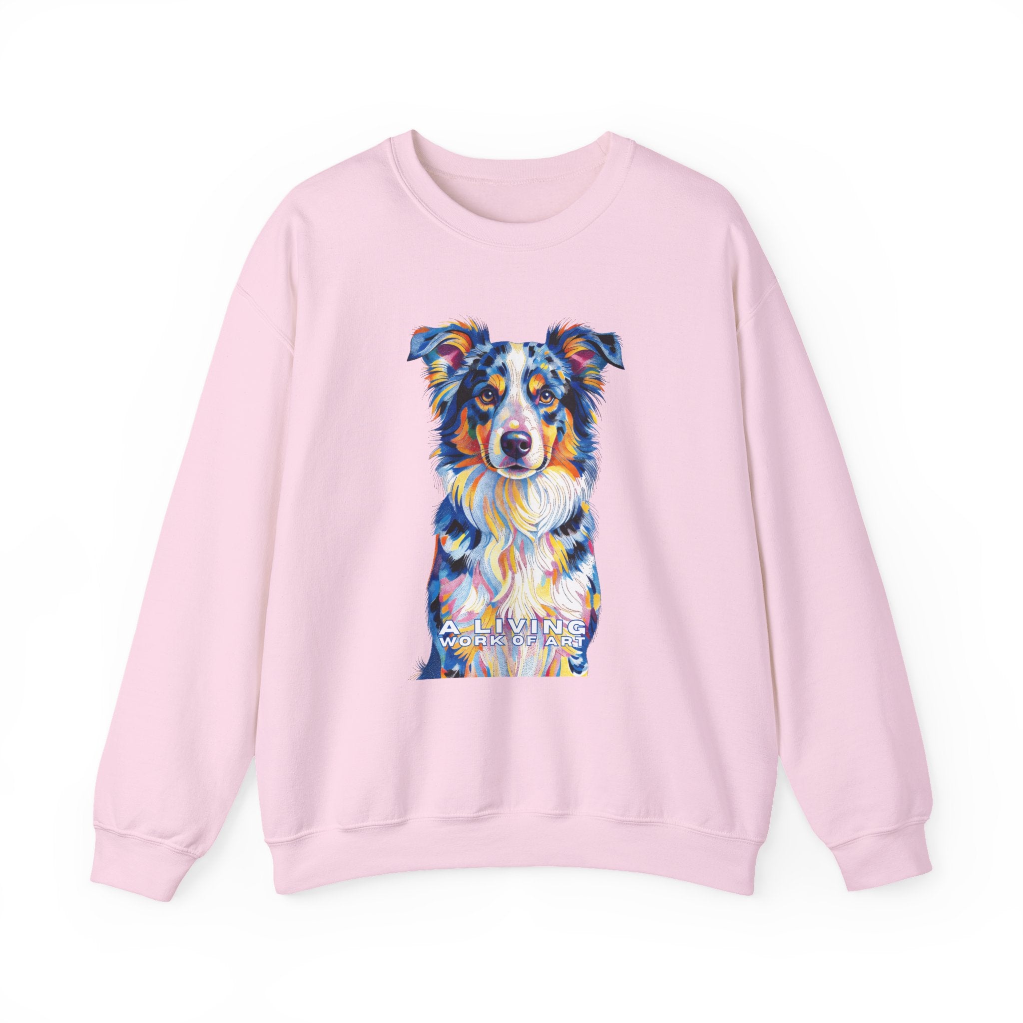 Australian Shepherd Sweatshirt | Living Work of Art Collection | Pointillism Style