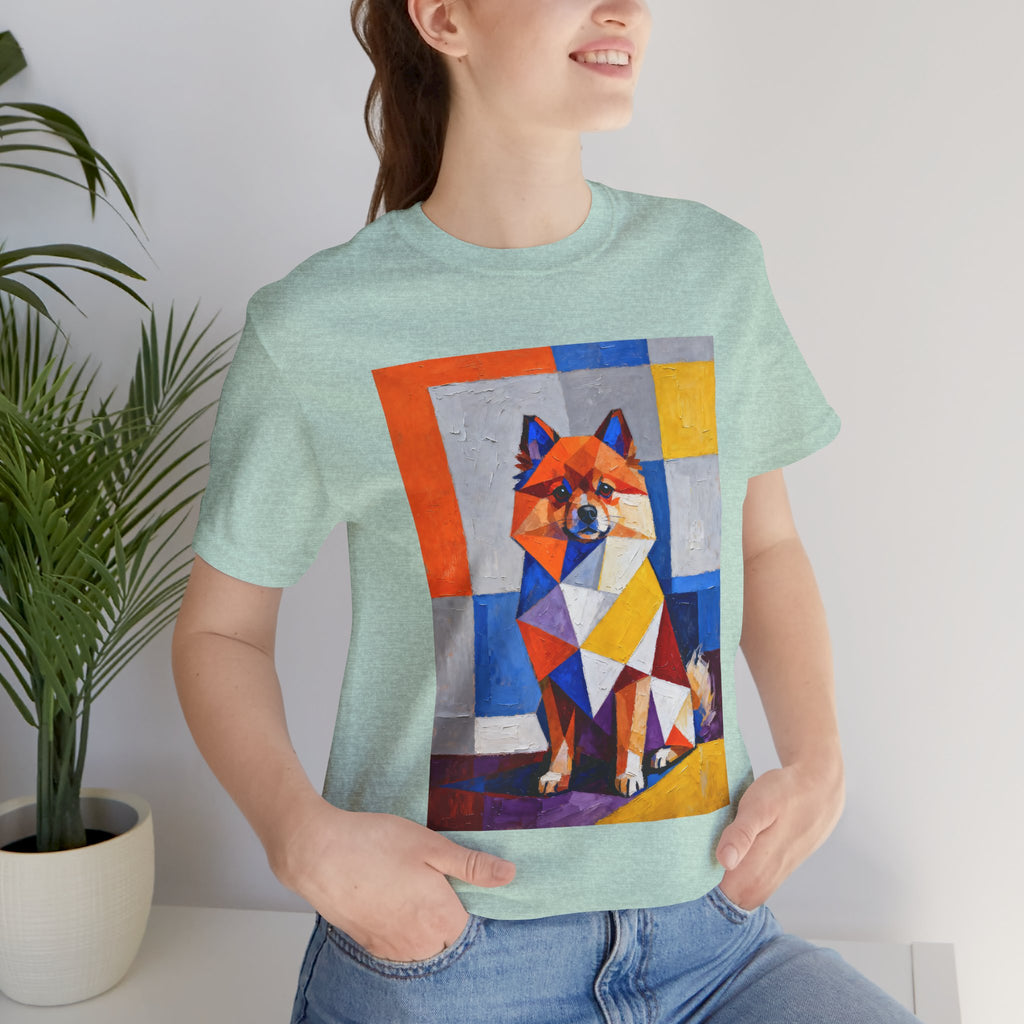 Pomeranian T Shirt | Living Work of Art Collection | Cubist Style