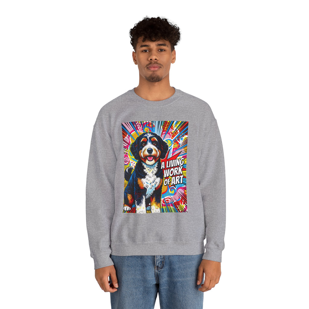 Bernedoodle Sweatshirt | Living Work of Art Collection | Pop Art