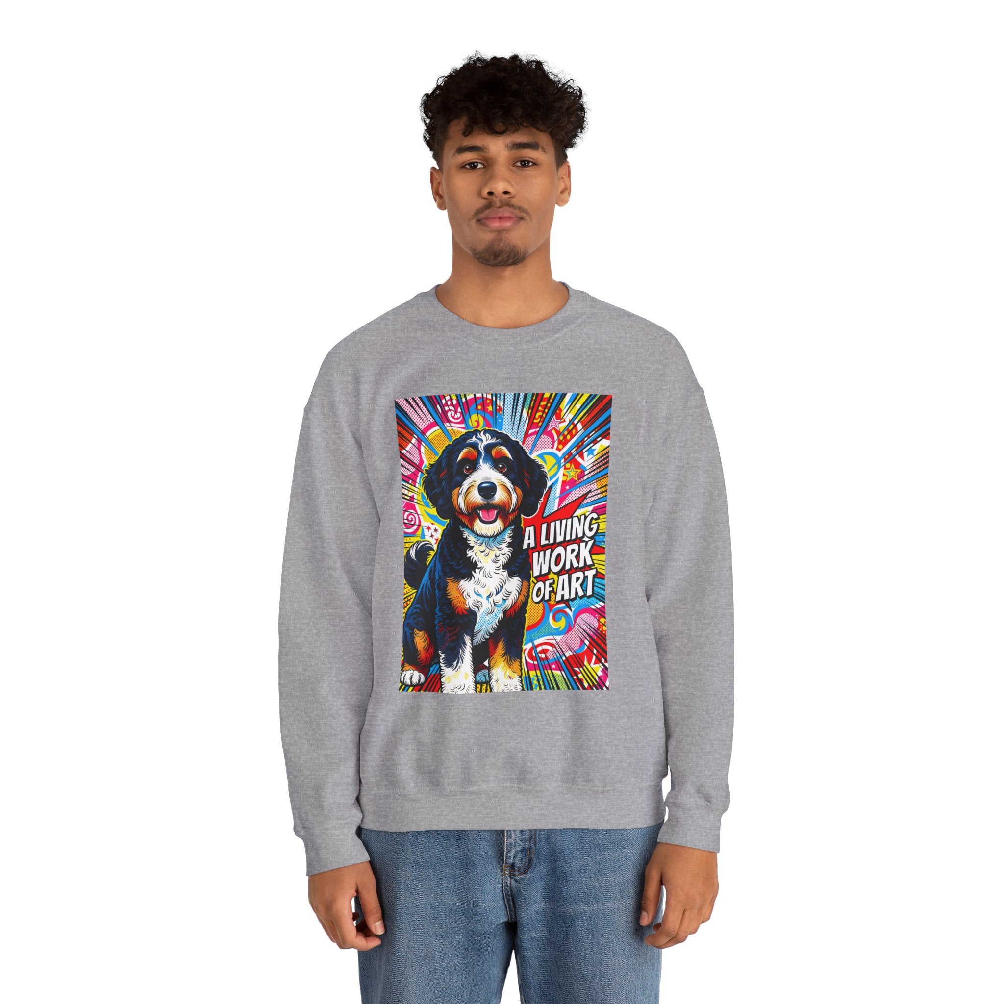 Bernedoodle Sweatshirt | Living Work of Art Collection | Pop Art