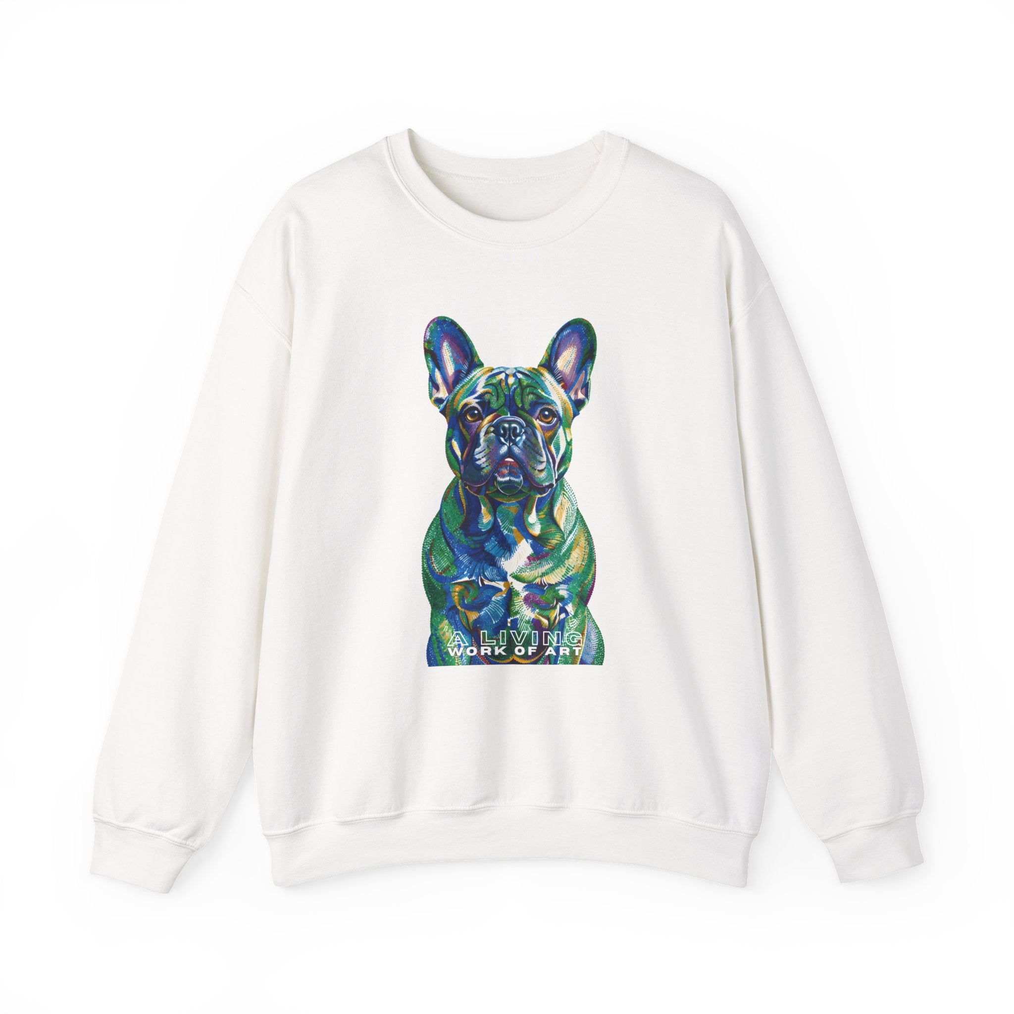French Bulldog Sweatshirt | Living Work of Art Collection | Pointillism Style