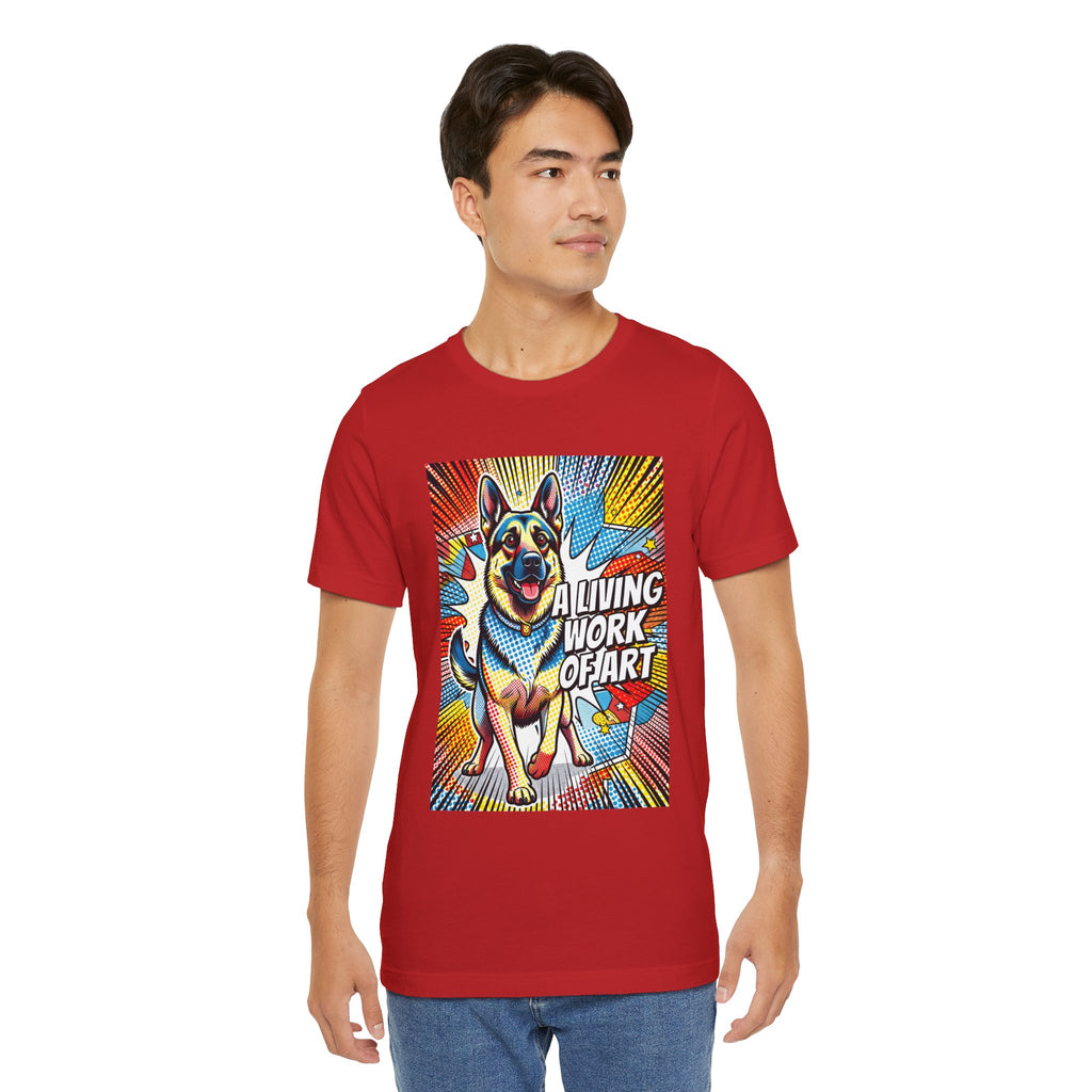 German Shepherd T Shirt | Living Work of Art Collection | Pop Art