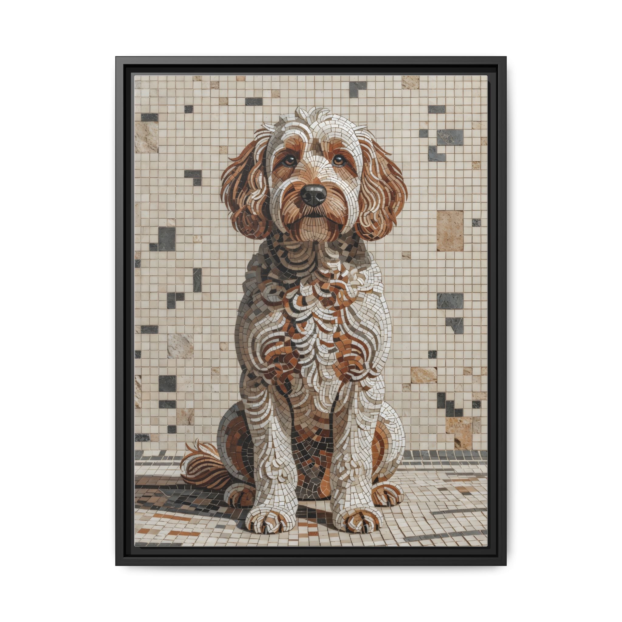 Schnoodle Canvas Wall Art | Living Work of Art Collection | Mosaic Style Print