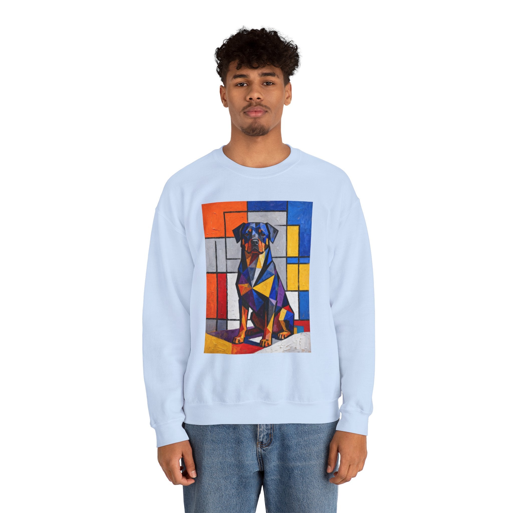 Rottweiler Sweatshirt | Living Work of Art Collection | Cubist Style
