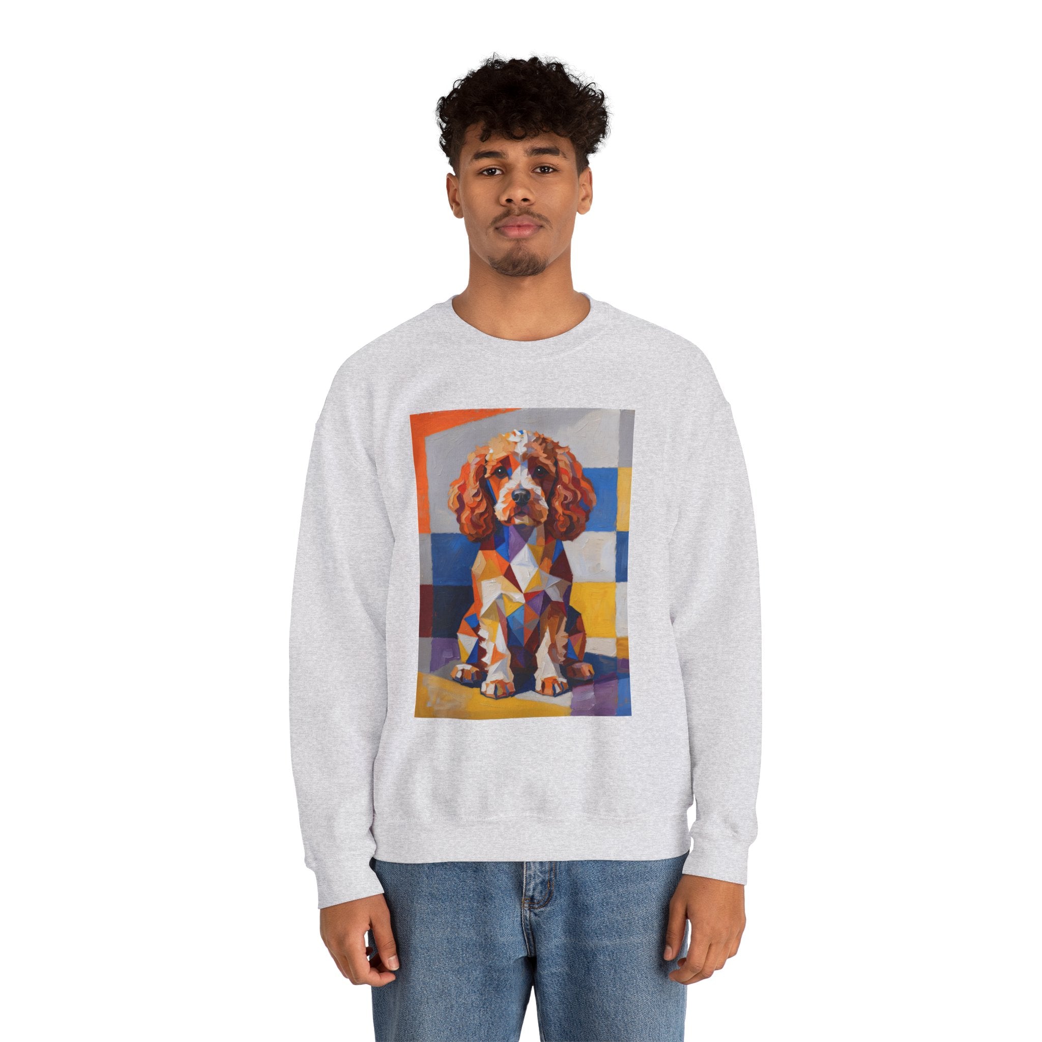Cavapoo Sweatshirt | Living Work of Art Collection | Cubist Style