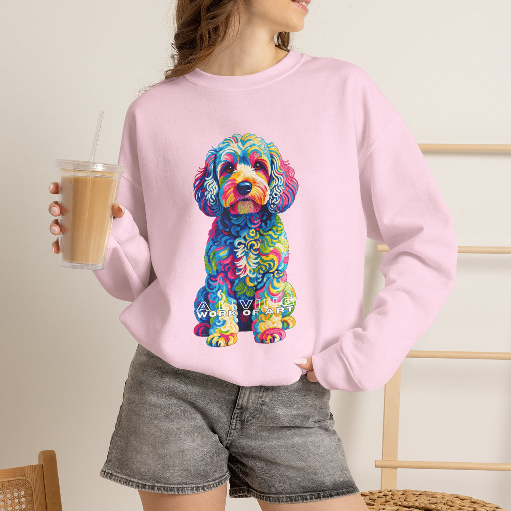 Cockapoo Sweatshirt | Living Work of Art Collection | Pointillism Style