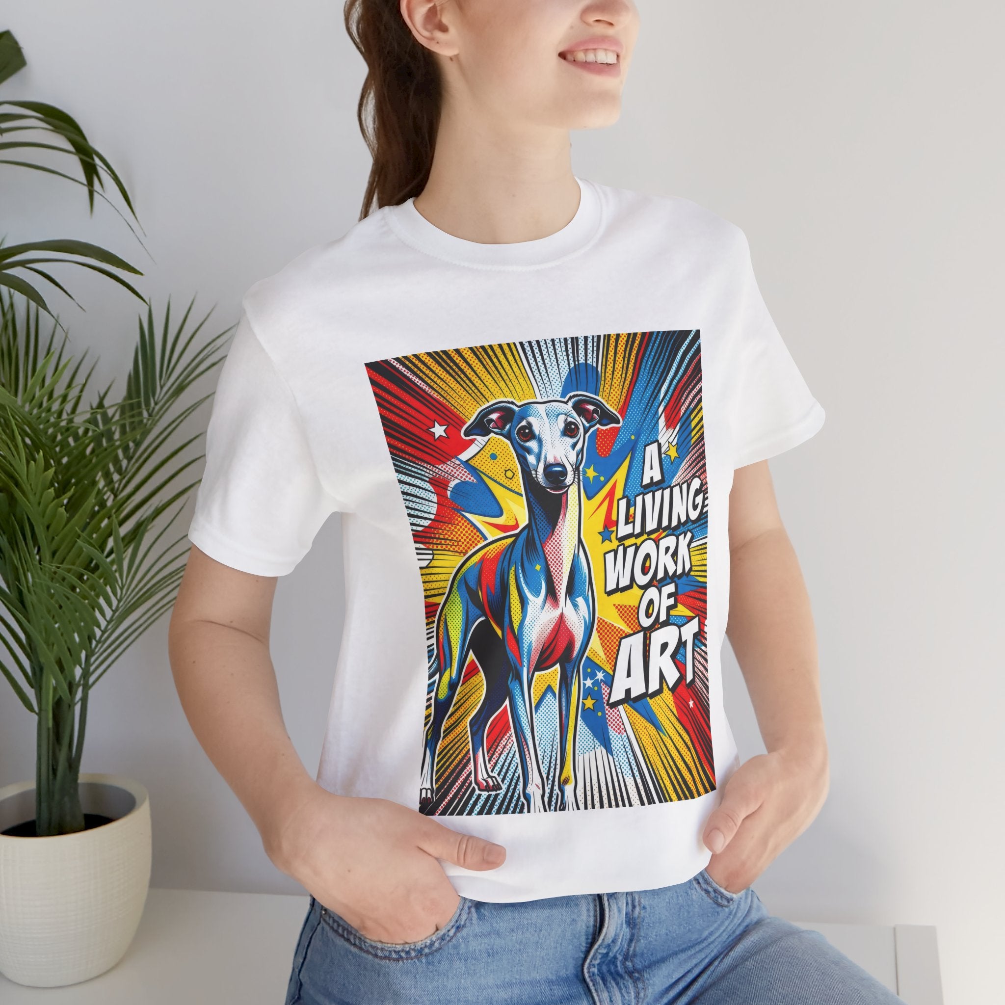 Italian Greyhound T Shirt | Living Work of Art Collection | Pop Art