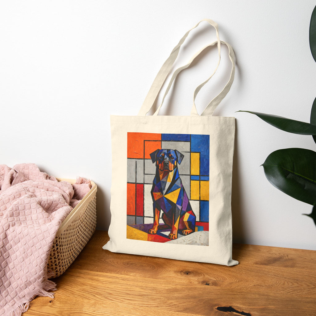 Rottweiler Tote Bag | Living Work of Art Collection | Cubist Style