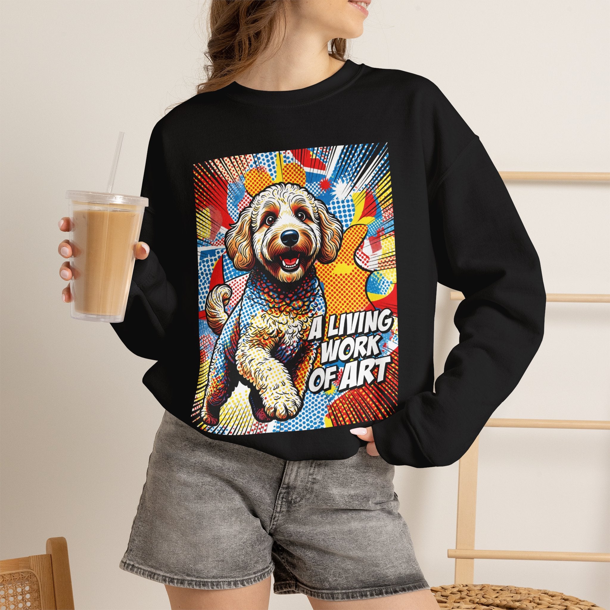 Goldendoodle Sweatshirt | Living Work of Art Collection | Pop Art
