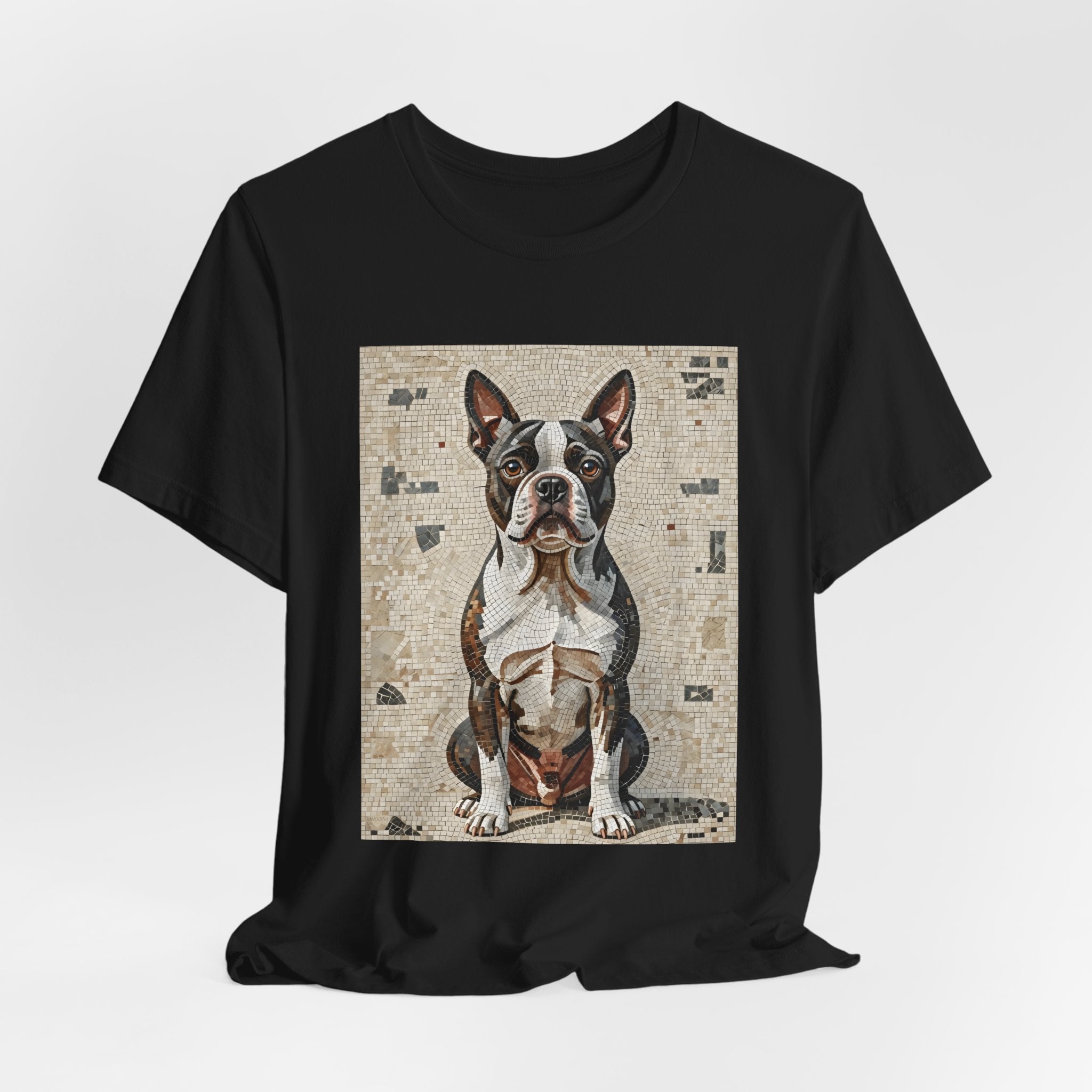 Boston Terrier T Shirt | Living Work of Art Collection | Mosaic Style