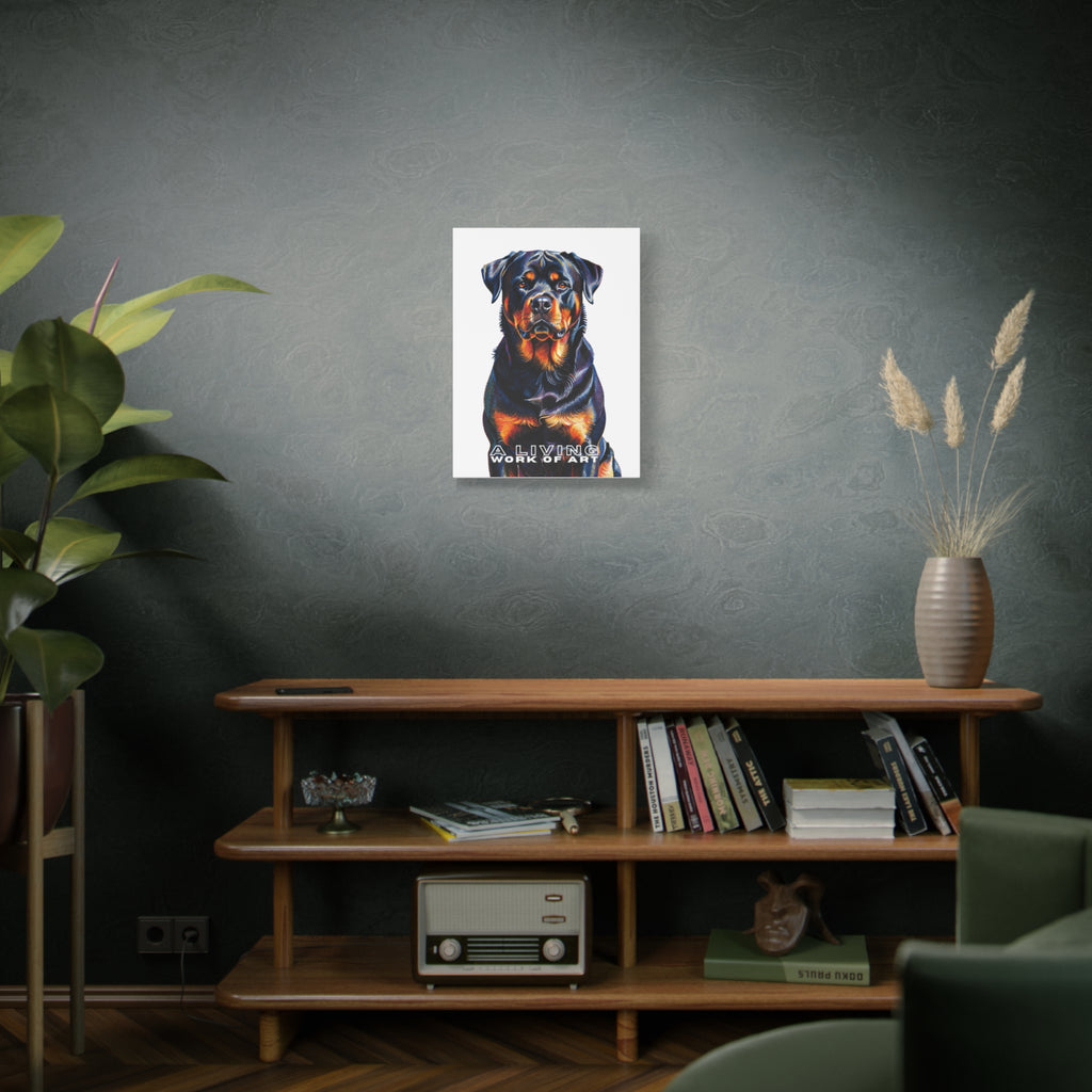 Rottweiler Canvas Wall Art | Living Work of Art Collection | Pointillism Style Print