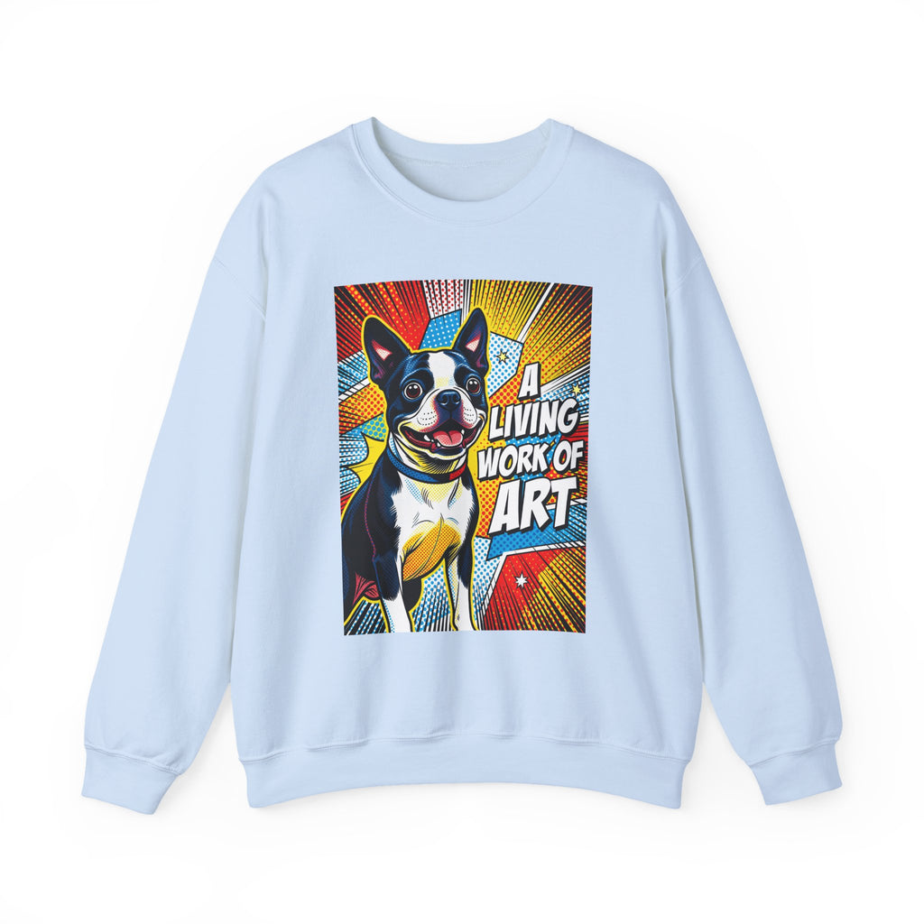 Boston Terrier Sweatshirt | Living Work of Art Collection | Pop Art